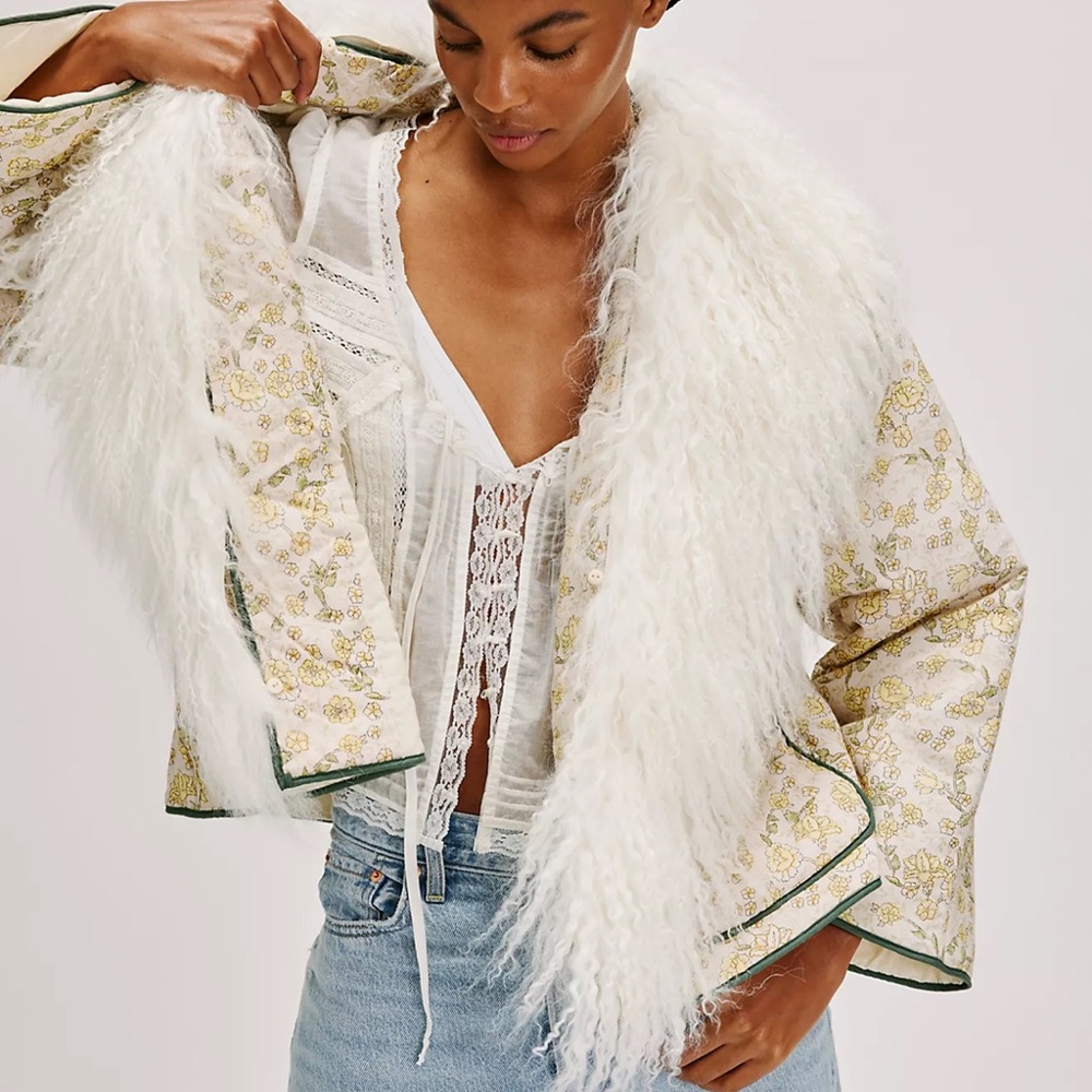 Nigel Preston Quilted Patch Faux Fur Jacket NWT🔖 - Picture 3 of 9